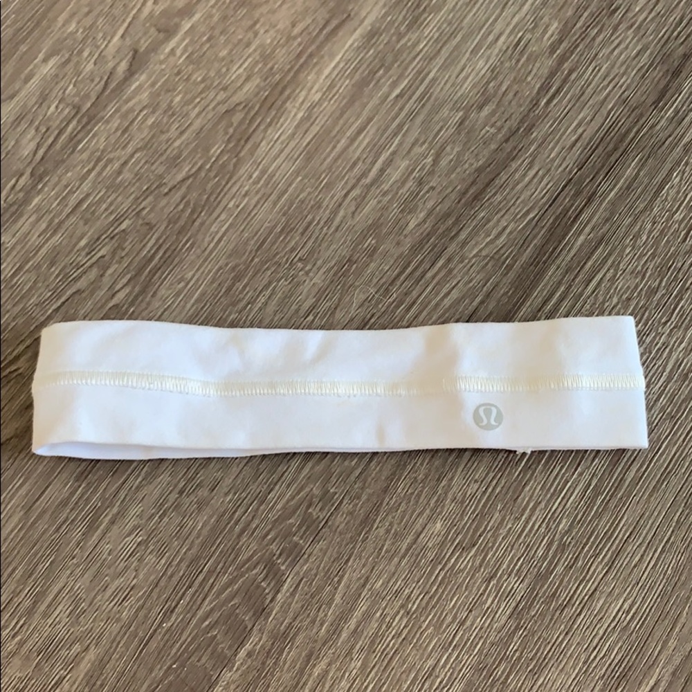 White Lululemon Athletic Headband